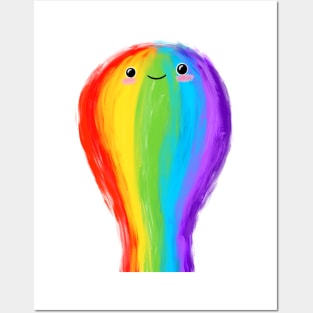 Rainbow Face Posters and Art